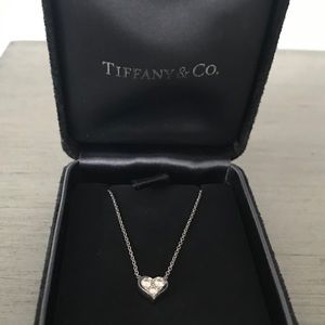 Tiffany & Co Sentimental Heart 3P Diamond Necklace